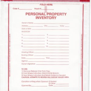 Personal Property Inventory Bag, 9" x 12" (IEB9000)