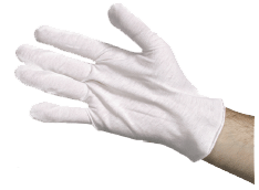 White Cotton Gloves LRG. (G002)
