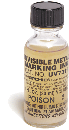 Fluorescent Invisible Metal Marking Ink, 1 oz. (UV7311)