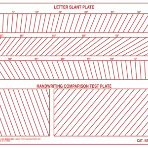Handwriting Letter Slant and Comparison Plate (373H)