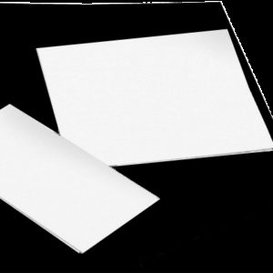 RIGID PLASTIC BACKING SHEETS 4" x 4" White Vinyl, 20 ea. (LB204)