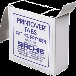 PRINTOVER Tabs, roll of 500 (FPT108R)