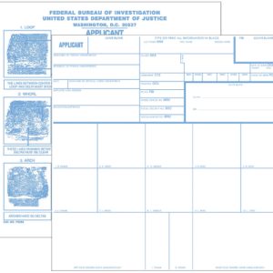 Applicant Record Cards, With Imprint, 100 ea. (FD258S)